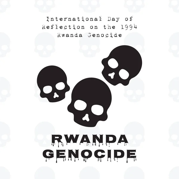 Commemoration International Day Reflection 1994 Rwanda Genocide Design Vector Illustration — ストックベクタ