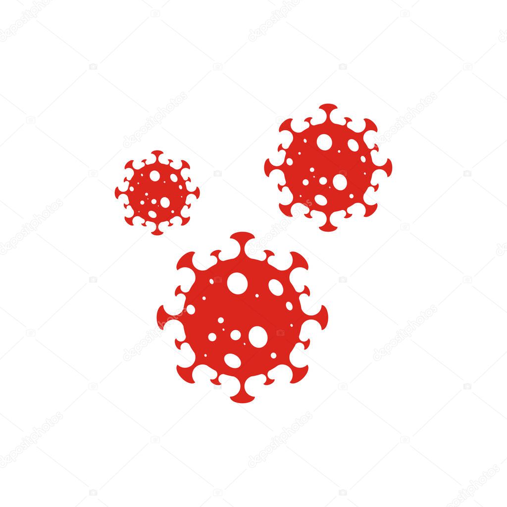 red coronavirus. covid-19 dangeriuos design vector illustration	