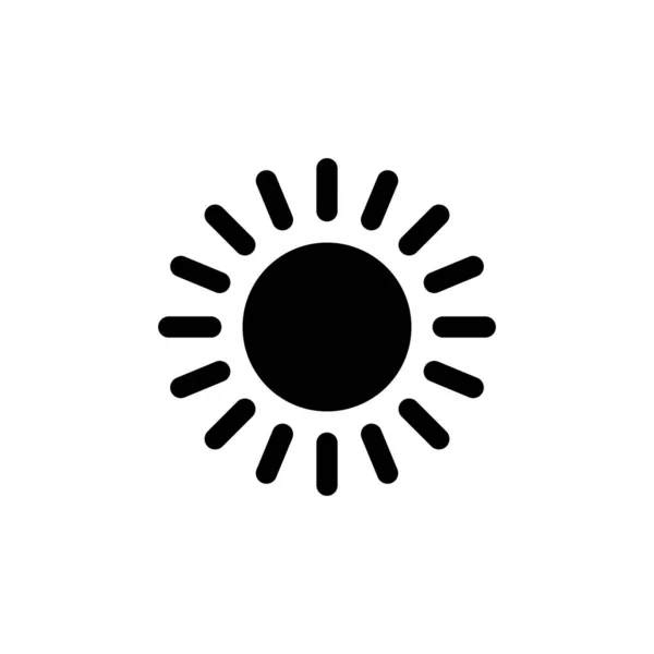 Простой Вектор Символов Солнца Выделенный Белом Фоне — стоковый вектор