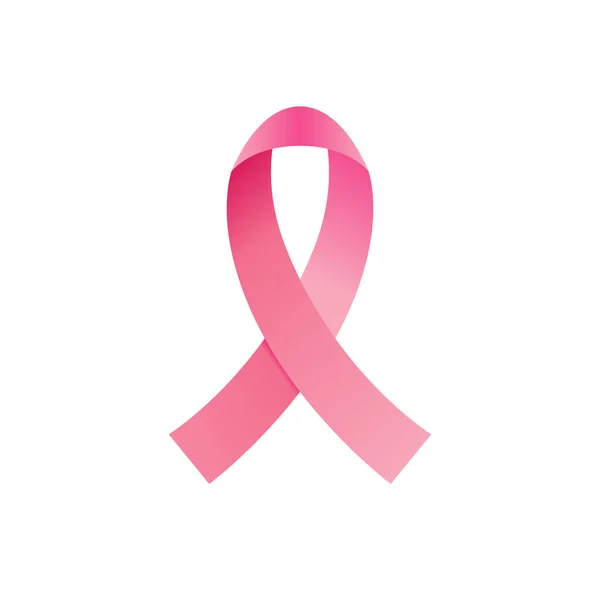 Rosa Band Tecken Symbol Bröstcancer Medvetenhet Vektor Illustration — Stock vektor