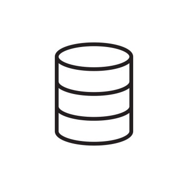 veritabanı çizgileri simge tasarımı düz vektör