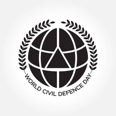 dünya sivil savunma günü simge tasarım vektörü