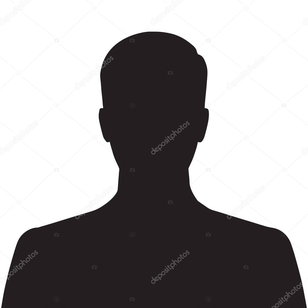 portrait photo icon isolated on white background