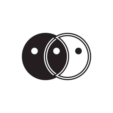 Beyaz arka planda izole edilmiş iki yüz durdurma ırkçılık simgesi vektörü