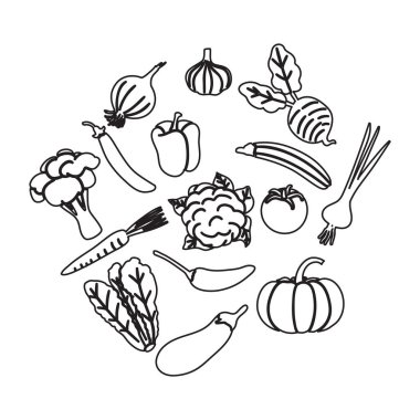 çizgi ikonu bitkisel tasarım vektör çizimi