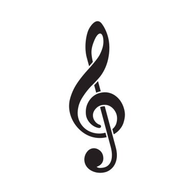 müzik notası simgesi tasarım vektörü çizimi