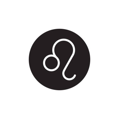 Leo simgesi dairesi burç burcu tasarım vektörü