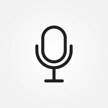 mikrofon simgesi tasarımı vektör çizimi