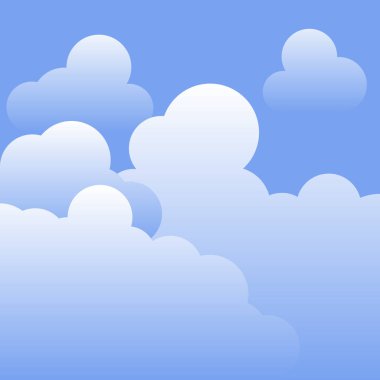 gökyüzü ve bulutlar vektör tasarımı çizimi