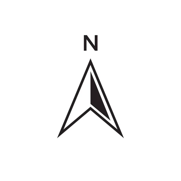 Nordpfeil Icon Design Vektor Isoliert Auf Weißem Hintergrund — Stockvektor