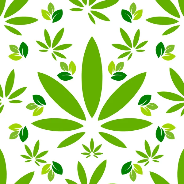 Yaprak Dizayn Vektörlü Esrar Marihuana Yaprağı — Stok Vektör