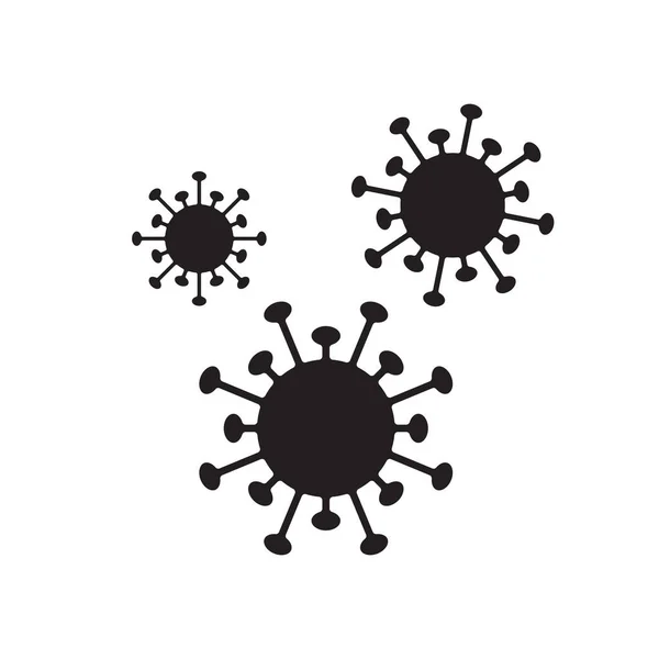 Ilustrasi Sederhana Ikon Virus Corona Vektor Desain - Stok Vektor