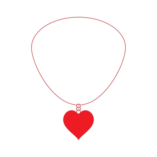 Heart Necklace Design Vector Illustration — Stock Vector