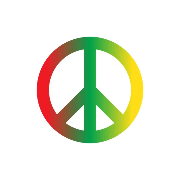 Frieden Und Liebe Reggae Zeichen Symbol Vektor Illustration — Stockvektor