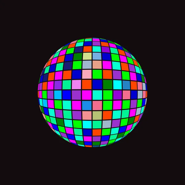 迪斯科球彩色设计矢量插图 — 图库矢量图片