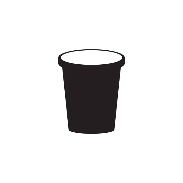 Plastic Cup Icon Design Vector Illustration — Stock Vector