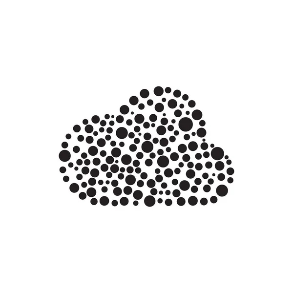 Punkte Formen Wolke Design Vektor Illustration — Stockvektor