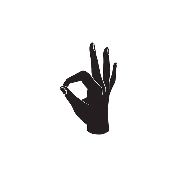 Geste Hand Symbol Symbol Vektor Isoliert Auf Weißem Hintergrund — Stockvektor