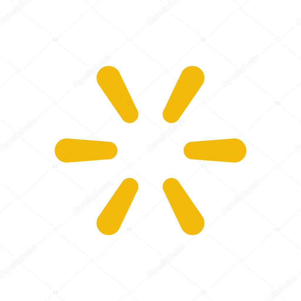 Rays yellow color design vector illustration