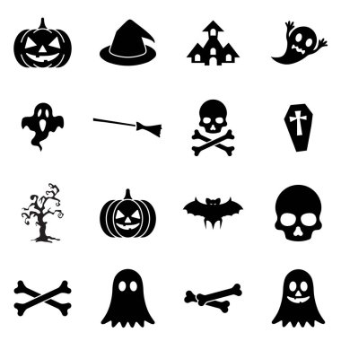 Cadılar Bayramı tasarım vektörü illüstrasyonunu ayarla