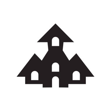 kale simgesi vektörü beyaz arkaplanda izole edildi