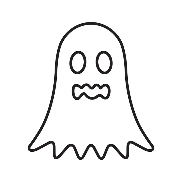 stock vector line icon ghost halloween design vector illustration