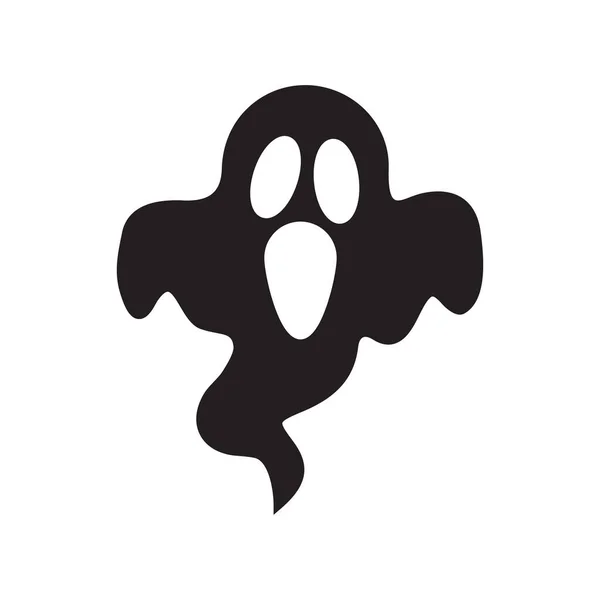 Creepy Ghost Icon Symbol Vector Isolated White Background — Stock Vector