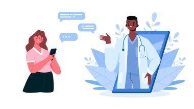 Çevrimiçi tıbbi danışmanlık, destek. Çevrimiçi doktor. Sağlık hizmetleri. Steteskopu akıllı telefondan olan aile doktoru. Çevrimiçi tıbbi danışmanlık, tele tıp, kardiyoloji.