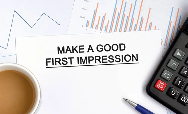 Make a good first impression document with graphs, diagrams and calculator and a cup of fragrant coffee