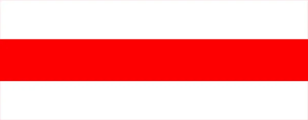 A bandeira da Bielorrússia é branca e vermelha, um símbolo de independência e liberdade . — Fotografia de Stock