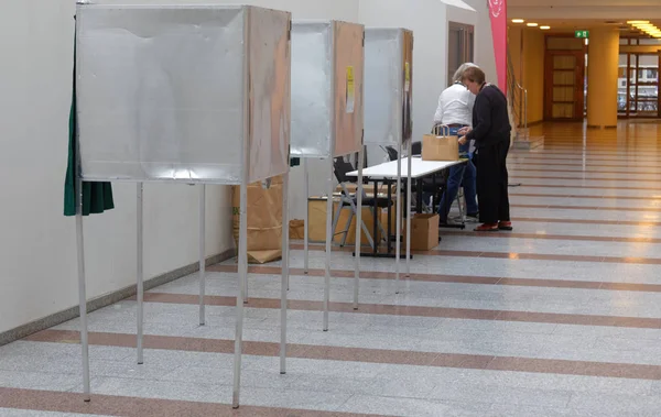 Stockholm, İsveç - 30 Ağustos 2018: önceden oy için yer bir siyasi şahsın, 30 Ağustos 2018 yılında Stockholm, İsveç