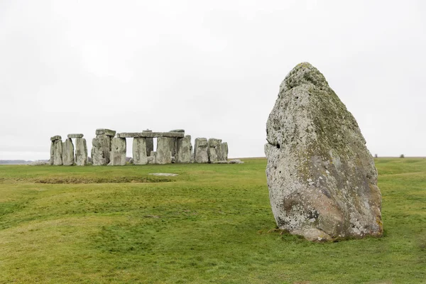 América Grã Bretanha Dec 2018 Monumento Pedra Stonehenge Dia Nublado — Fotografia de Stock