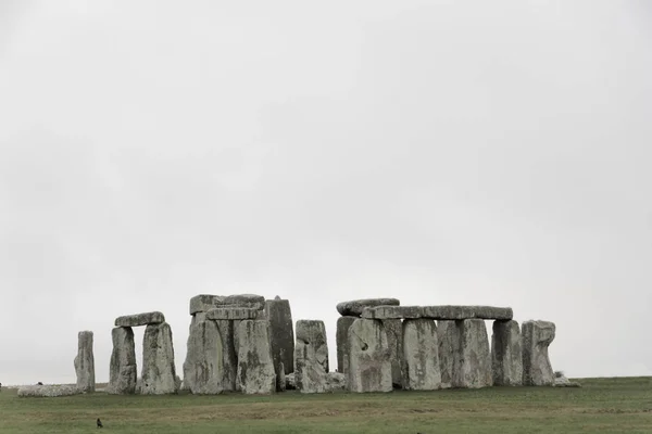 América Grã Bretanha Dec 2018 Monumento Pedra Stonehenge Dia Nublado — Fotografia de Stock