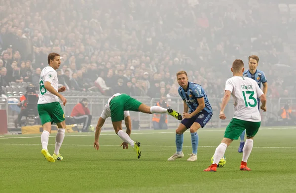 Derby en los cuartos de final de la Copa de Fútbol Sueca entre Djurgarde — Foto de Stock