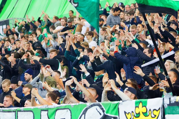 Aanhang op de kwartfinale van de derby Swedish Soccer Cup tussen — Stockfoto