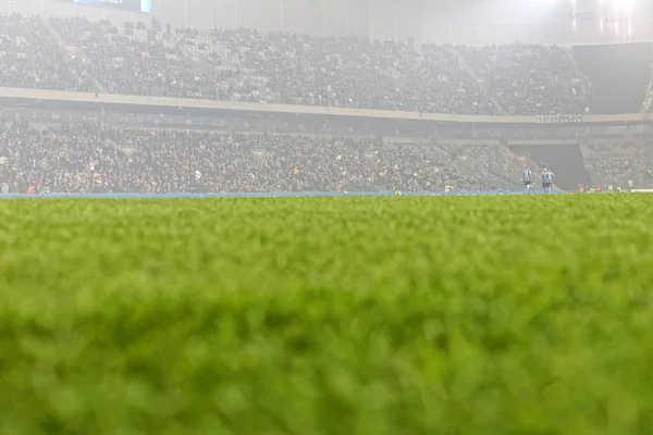 Tele2 arena y los equipos de fútbol en el Derby en el Soc sueco — Foto de Stock