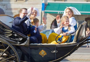 The swedish crown princess Victoria, princess Madelaine, prince  clipart
