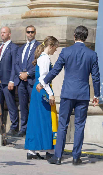 Rear view of the swedish prins Carl Philip Bernadotte and prince — Stock Photo, Image