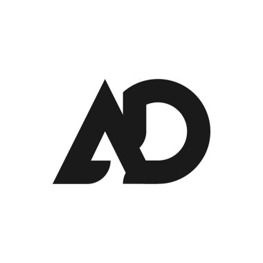 AD Harfi Logo Tasarımı Basit Biçimli