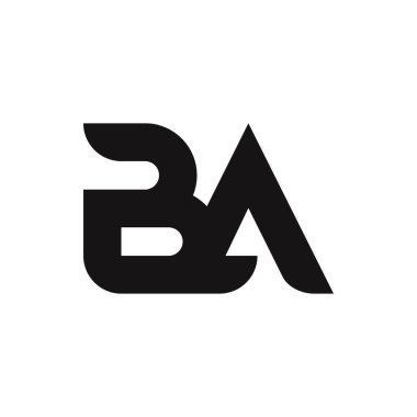 BA Harfi Logo Tasarımı Basit Biçimli
