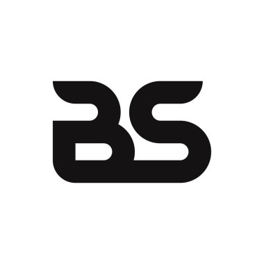 BS Harf Logosu Tasarımı Basit Biçimli