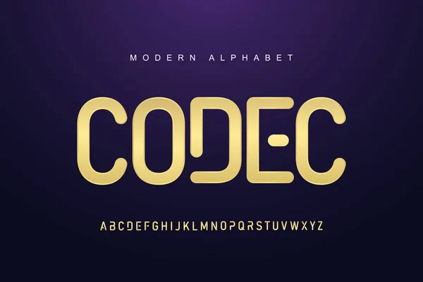 Zarif altın alfabe harfleri yazı tipi seti. Logo, film ve oyun için Modern Altın Harfler Tasarımı. Typography sans serif fonts modern tarzı. vektör illüstrasyonu