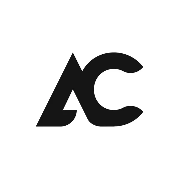 シンプルなスタイルでAcレターロゴデザイン — ストックベクタ