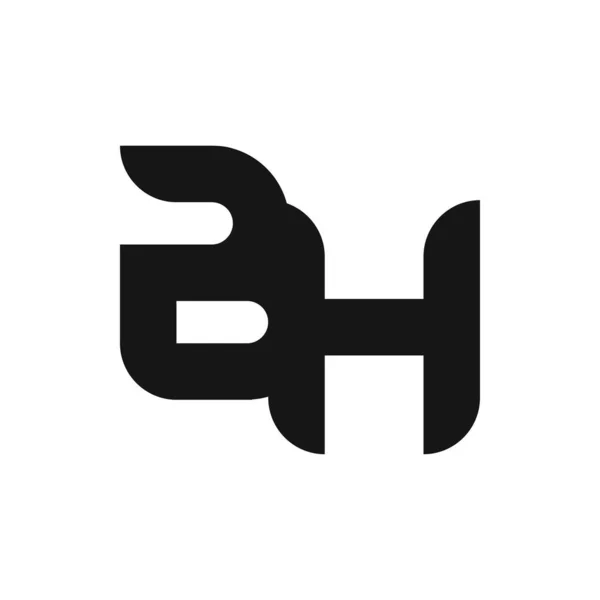Harf Logosu Tasarımı Basit Biçimli — Stok Vektör