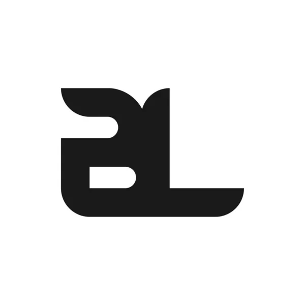 シンプルなスタイルでBl手紙ロゴデザイン — ストックベクタ