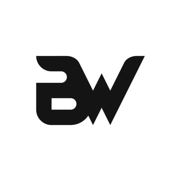 BW Harf Logo Tasarımı Basit Biçimli