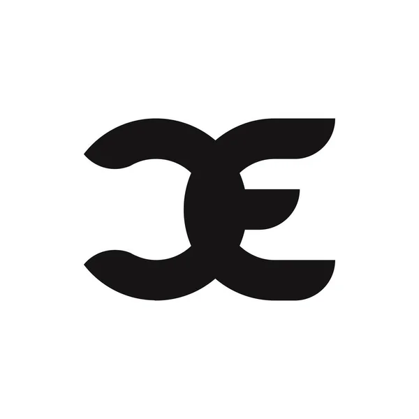 Logo Lettera Design Con Stile Semplice — Vettoriale Stock
