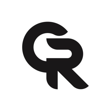 Basit Biçimli CR Harf Logo Tasarımı