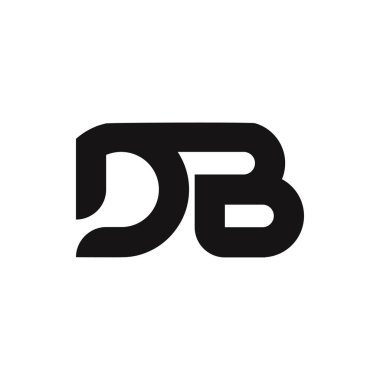 DB Harf Logo Tasarımı Basit Biçimli
