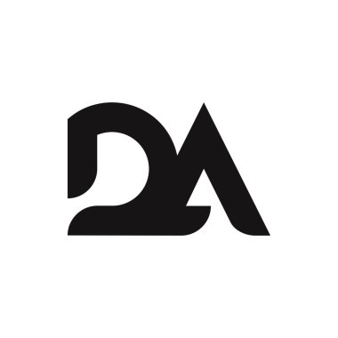 DA Harf Logosu Tasarımı Basit Biçimli